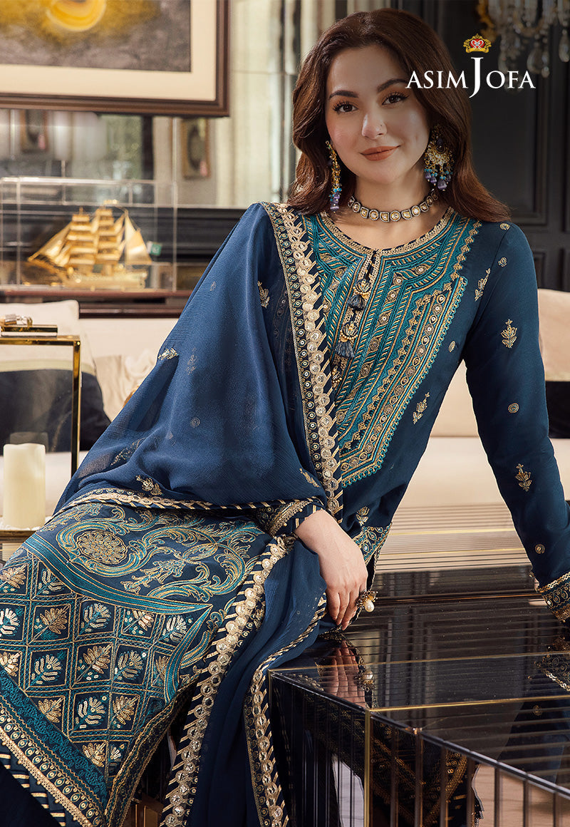 AJRNP-10 STITCHED EMBROIDERED LAWN SILK 3 PCS