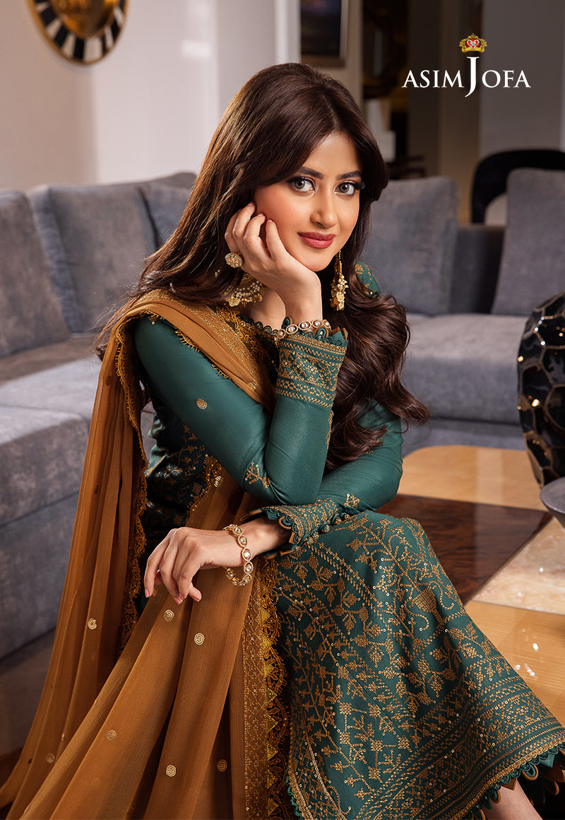 AJRN-11 EMBROIDERED LAWN SILK 3 PCS