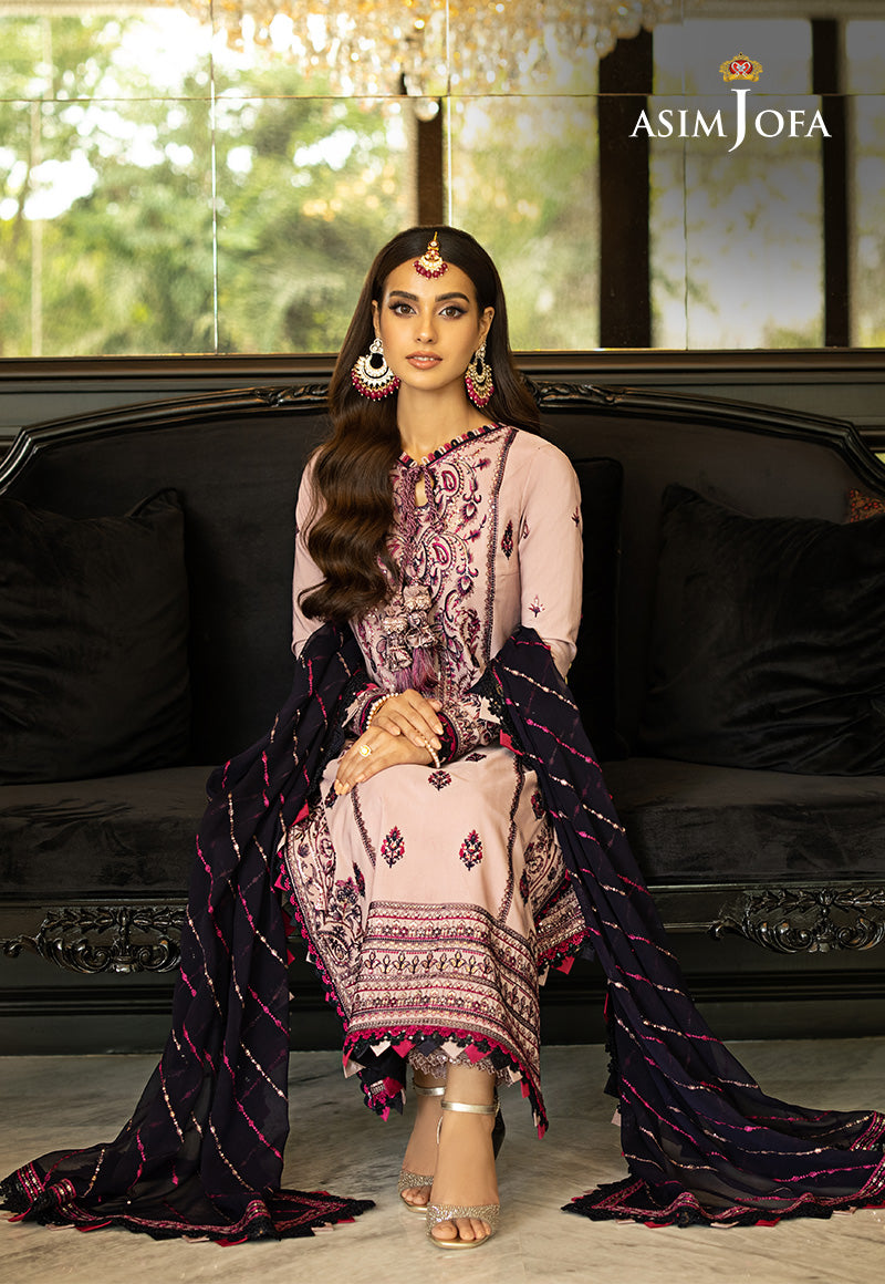 AJRN-20 EMBROIDERED LAWN SILK 3 PCS