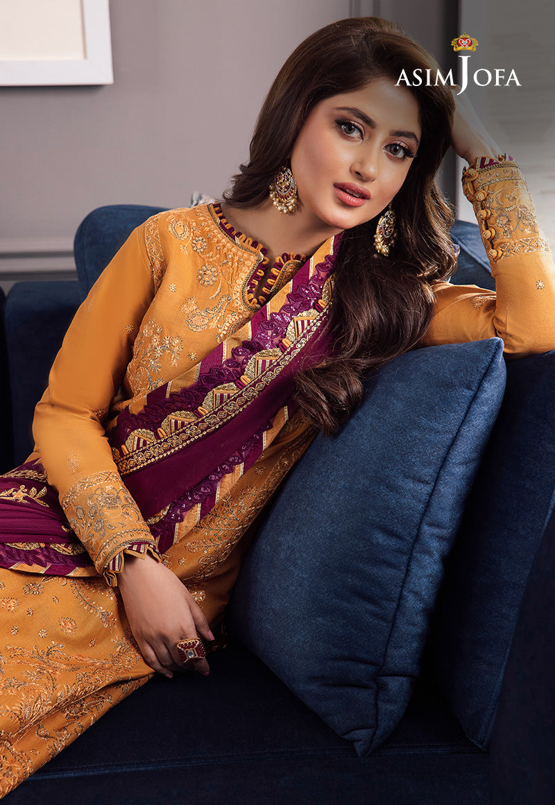 AJRN-05 EMBROIDERED LAWN SILK 3 PCS