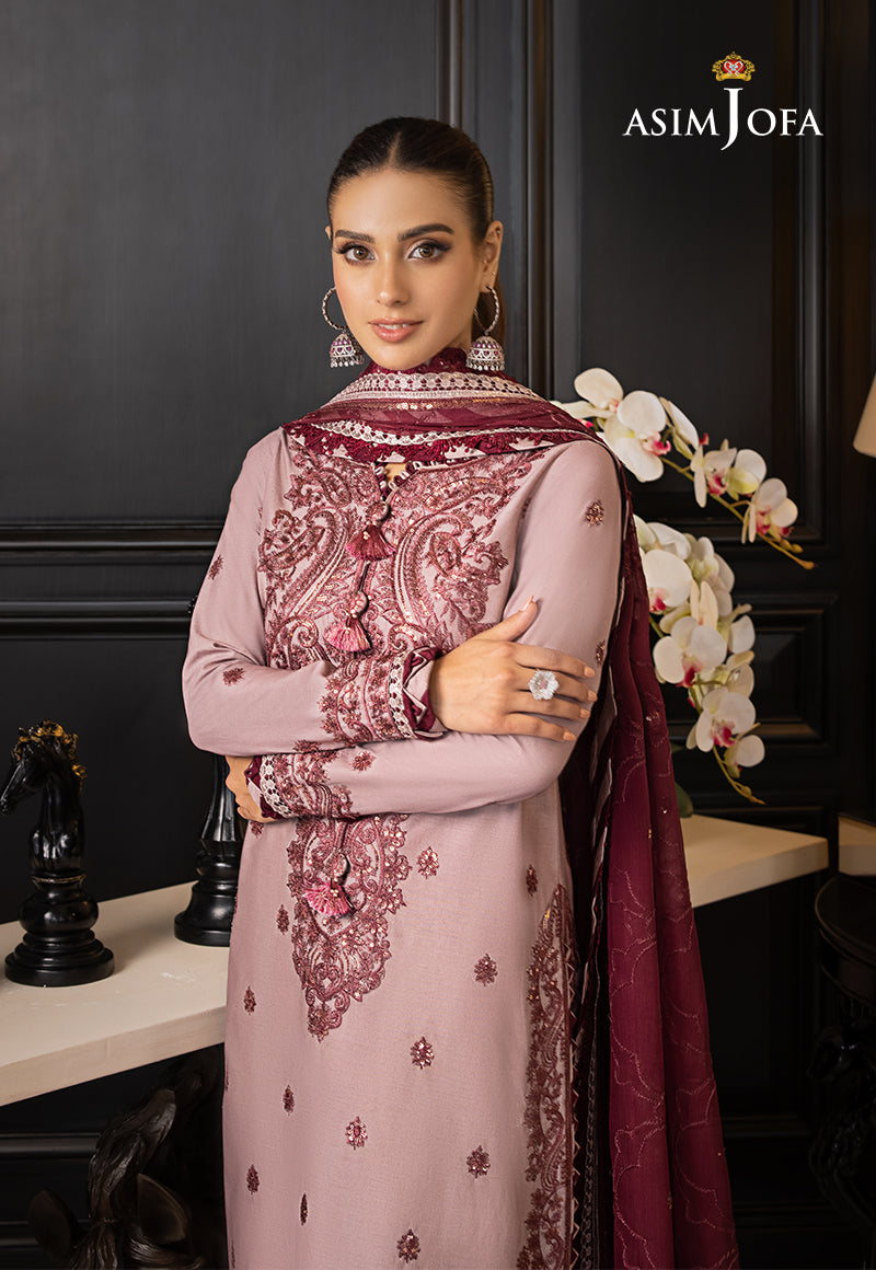 AJRN-06 EMBROIDERED LAWN SILK 3 PCS