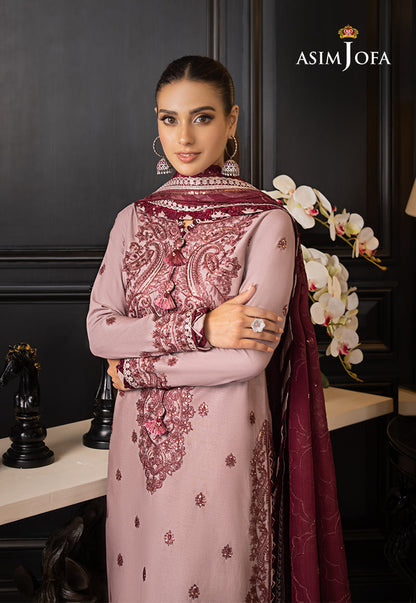 AJRN-06 EMBROIDERED LAWN SILK 3 PCS