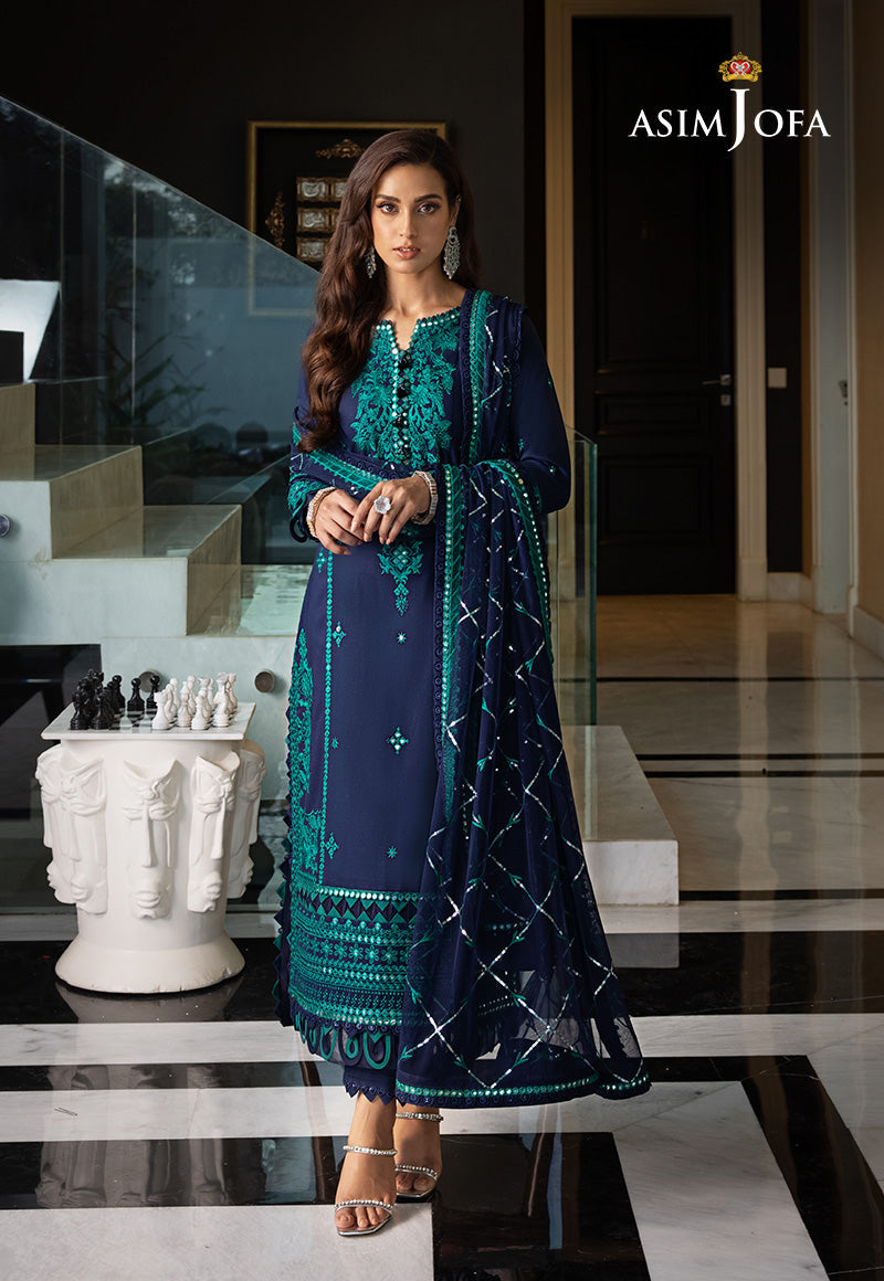 AJRNP-22 EMBROIDERED LAWN STITCHED 3 PCS