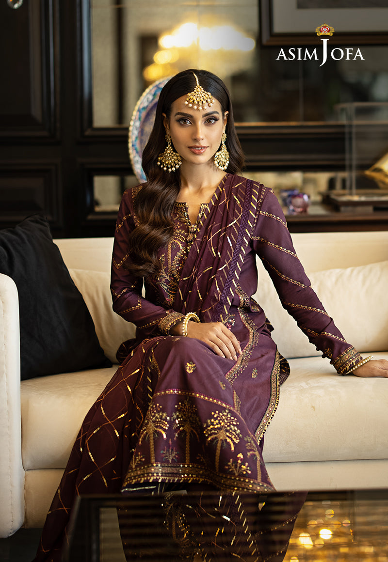 AJRN-13 EMBROIDERED LAWN SILK 3 PCS