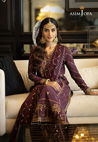 AJRN-13 EMBROIDERED LAWN SILK 3 PCS