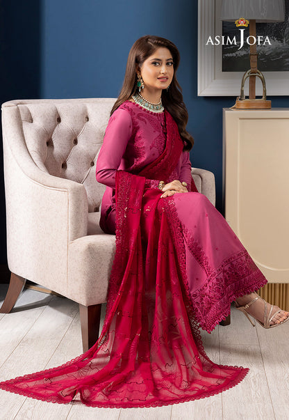 AJRN-15 EMBROIDERED LAWN SILK 3 PCS