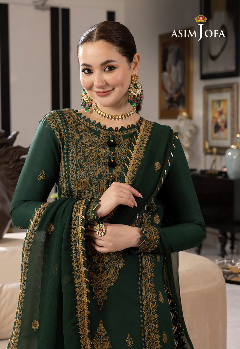 AJRN-18 EMBROIDERED LAWN SILK 3 PCS