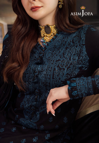 AJRN-02 EMBROIDERED LAWN SILK 3 PCS