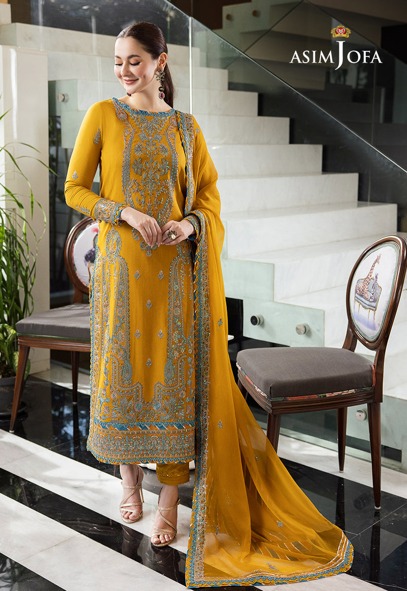 AJRN-28 EMBROIDERED LAWN SILK 3 PCS