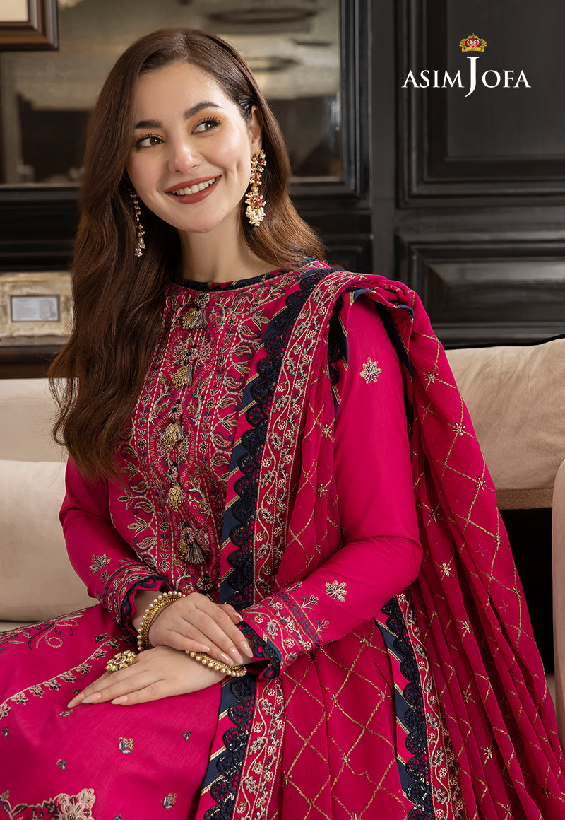AJRN-30 EMBROIDERED LAWN SILK 3 PCS