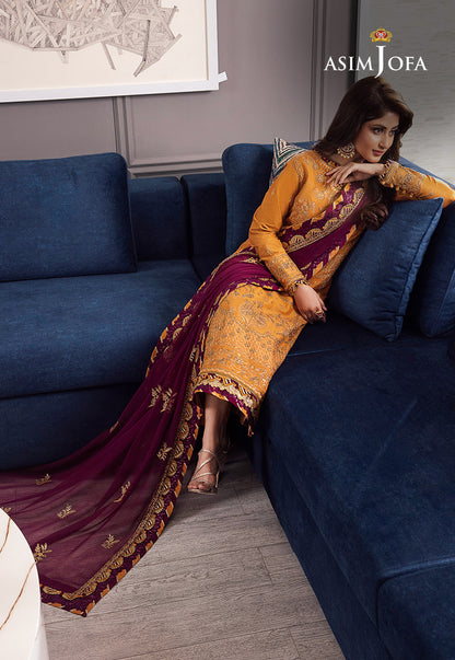 AJRN-05 EMBROIDERED LAWN SILK 3 PCS