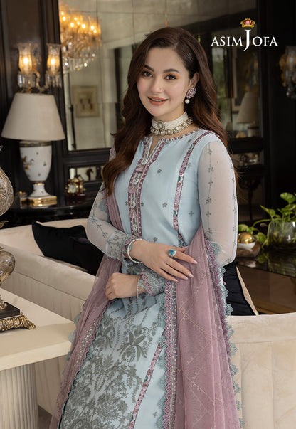 AJRN-24 EMBROIDERED CHIFFON 3 PCS
