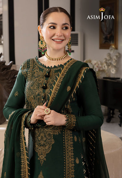 AJRN-18 EMBROIDERED LAWN SILK 3 PCS