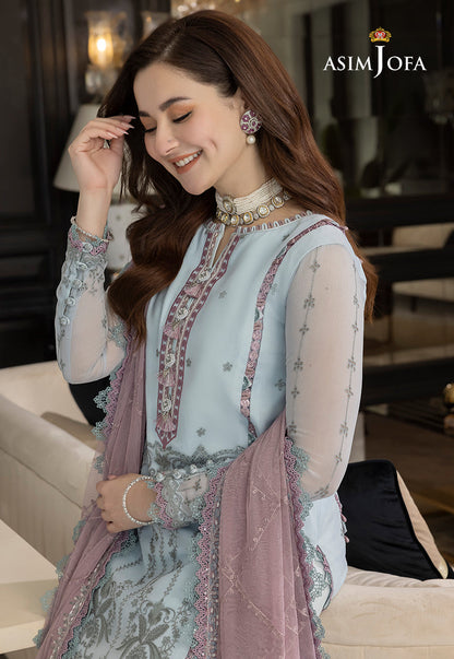 AJRN-24 EMBROIDERED CHIFFON 3 PCS