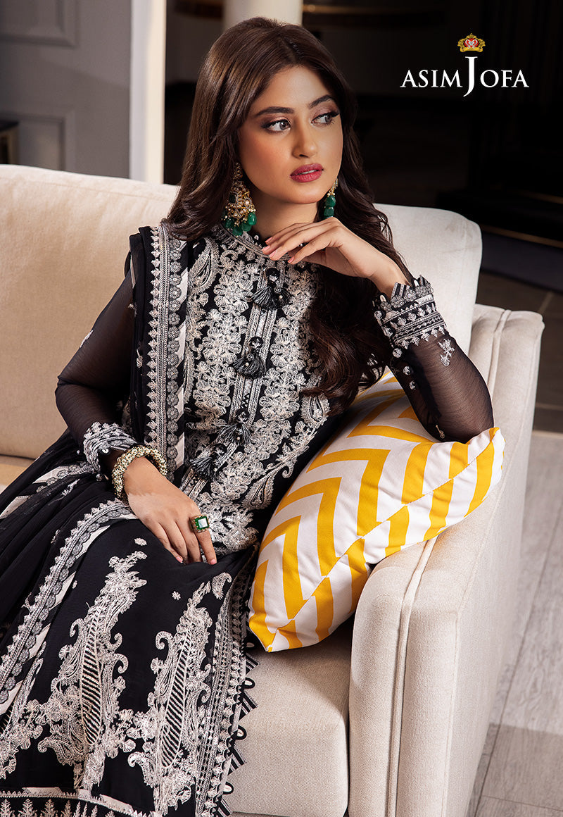 AJRN-19 EMBROIDERED CHIFFON 3 PCS