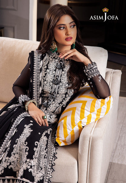 AJRN-19 EMBROIDERED CHIFFON 3 PCS