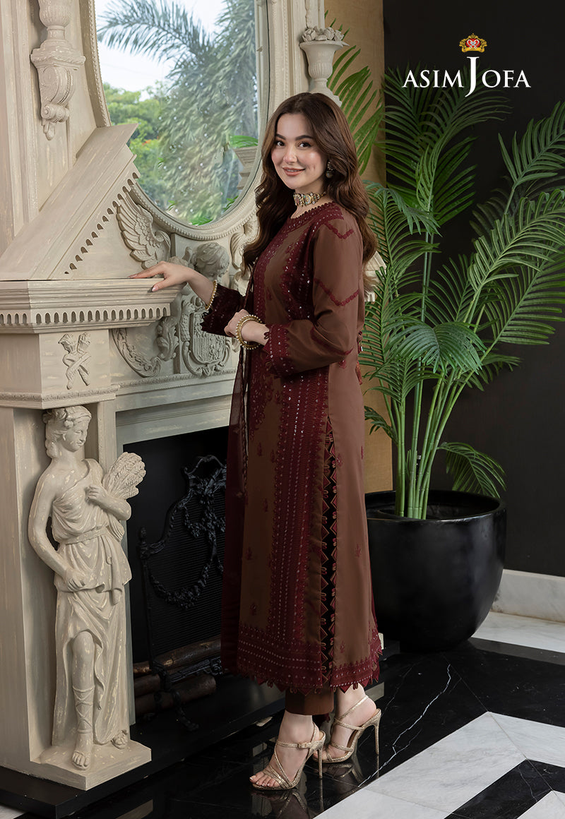AJRN-14 EMBROIDERED LAWN SILK 3 PCS