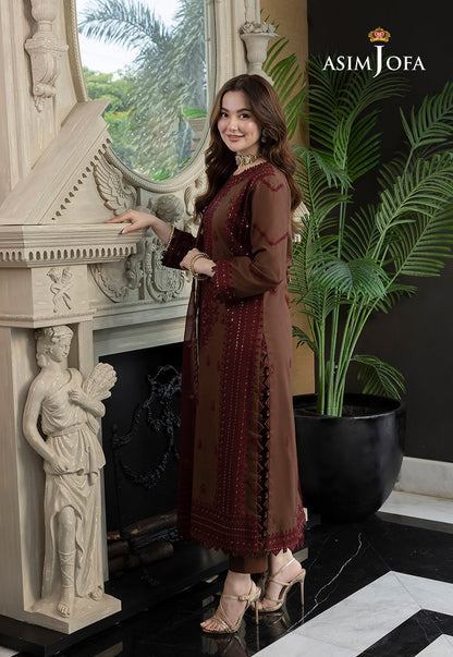 AJRN-14 EMBROIDERED LAWN SILK 3 PCS