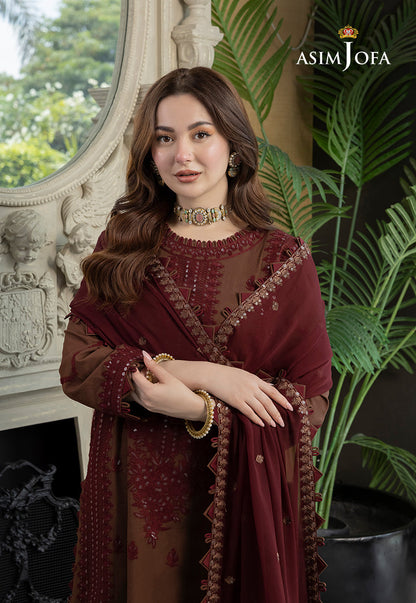 AJRN-14 EMBROIDERED LAWN SILK 3 PCS