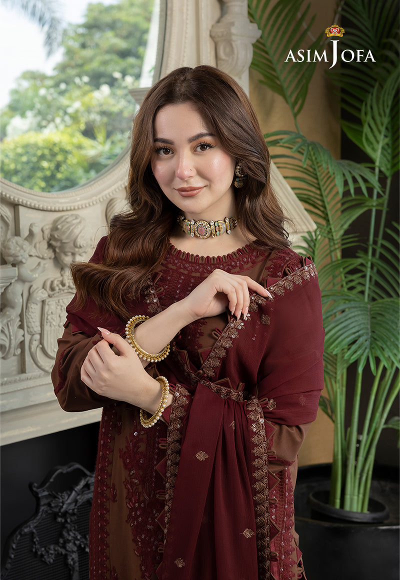 AJRN-14 EMBROIDERED LAWN SILK 3 PCS