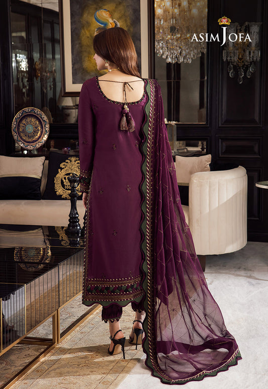 AJRN-04 EMBROIDERED LAWN SILK 3 PCS