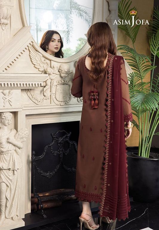 AJRN-14 EMBROIDERED LAWN SILK 3 PCS