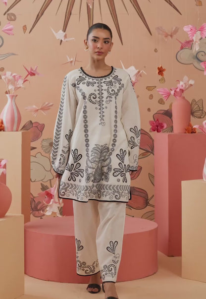 AJBPM-01 Embroidered Lawn Stitched 2pcs