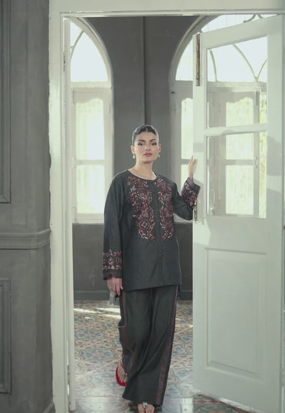 AJPB-226 EMBROIDERED DENIM STITCHED 2PCS