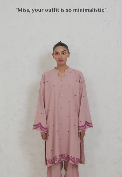 AJPB-238 EMBROIDERED RAW SILK STITCHED 3PCS