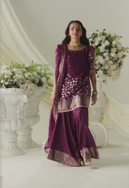 AJIZL-02 EMBROIDERED CHIFFON UNSTITCHED 3 PCS