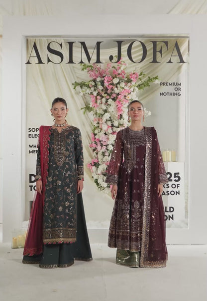 AJUEV-09 EMBROIDERED CHIFFON UNSTITCHED 3 PCS
