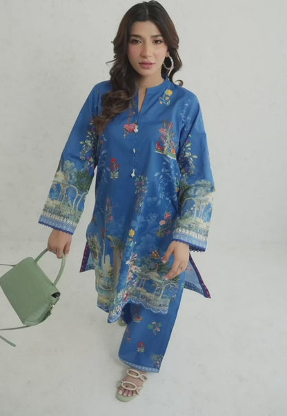 AJPB-215 PRINTED CAMBRIC STITCHED 2PCS