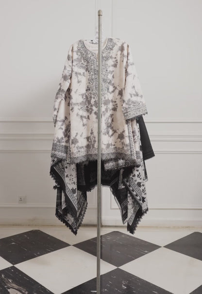 AJMCH-10 EMBROIDERED LAWN UNSTITCHED 2 PCS