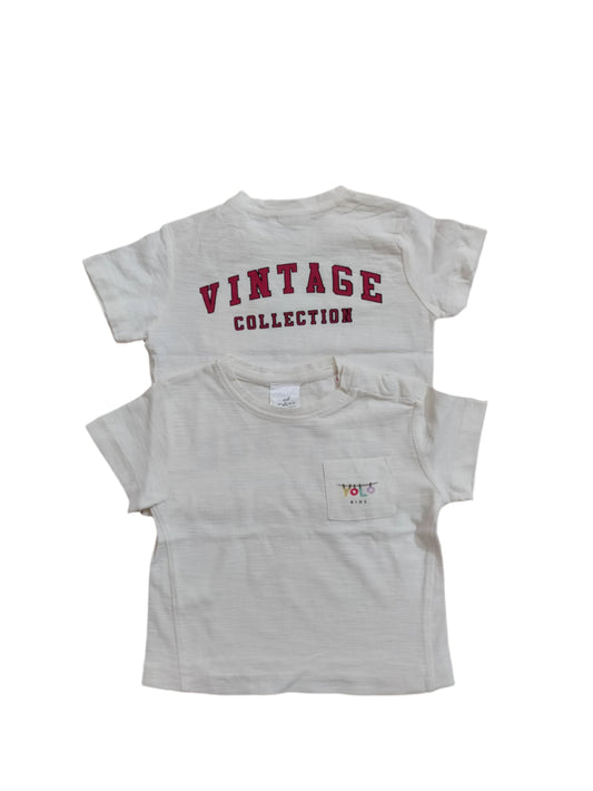 White Back Printed T-shirt for kids