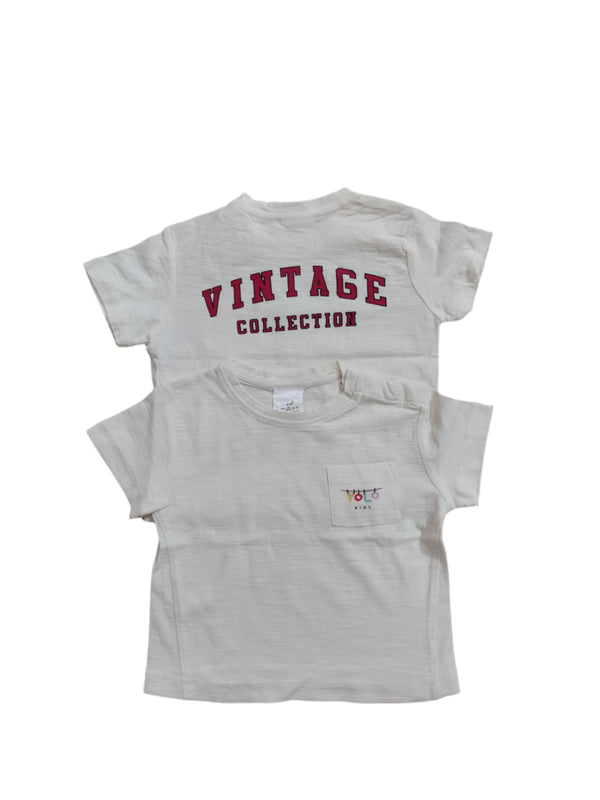 White Back Printed T-shirt for kids