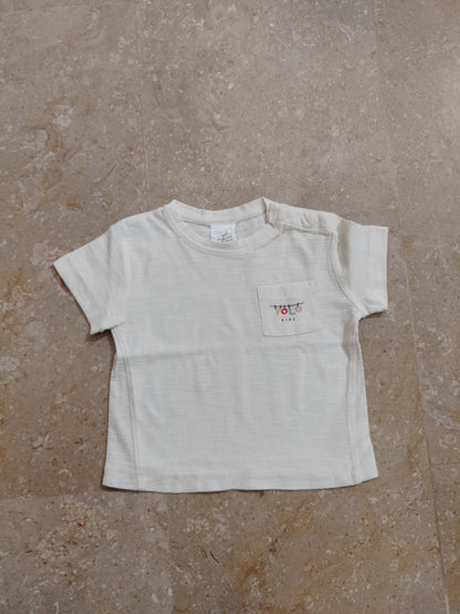 White Back Printed T-shirt for kids