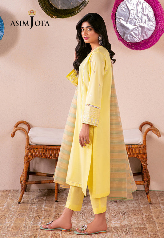 AJOD-23 EMBROIDERED INDIAN RAW SILK 3 PCS