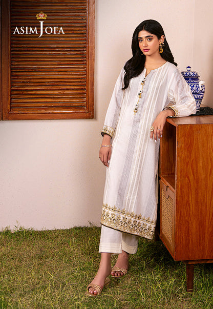 AJOD-16 EMBROIDERED LUREX KHANTHA STRIPER 2 PCS