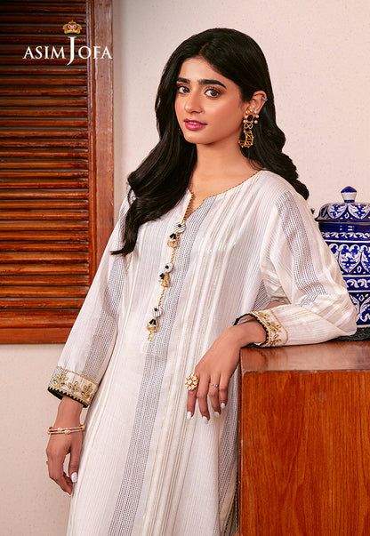 AJOD-16 EMBROIDERED LUREX KHANTHA STRIPER 2 PCS