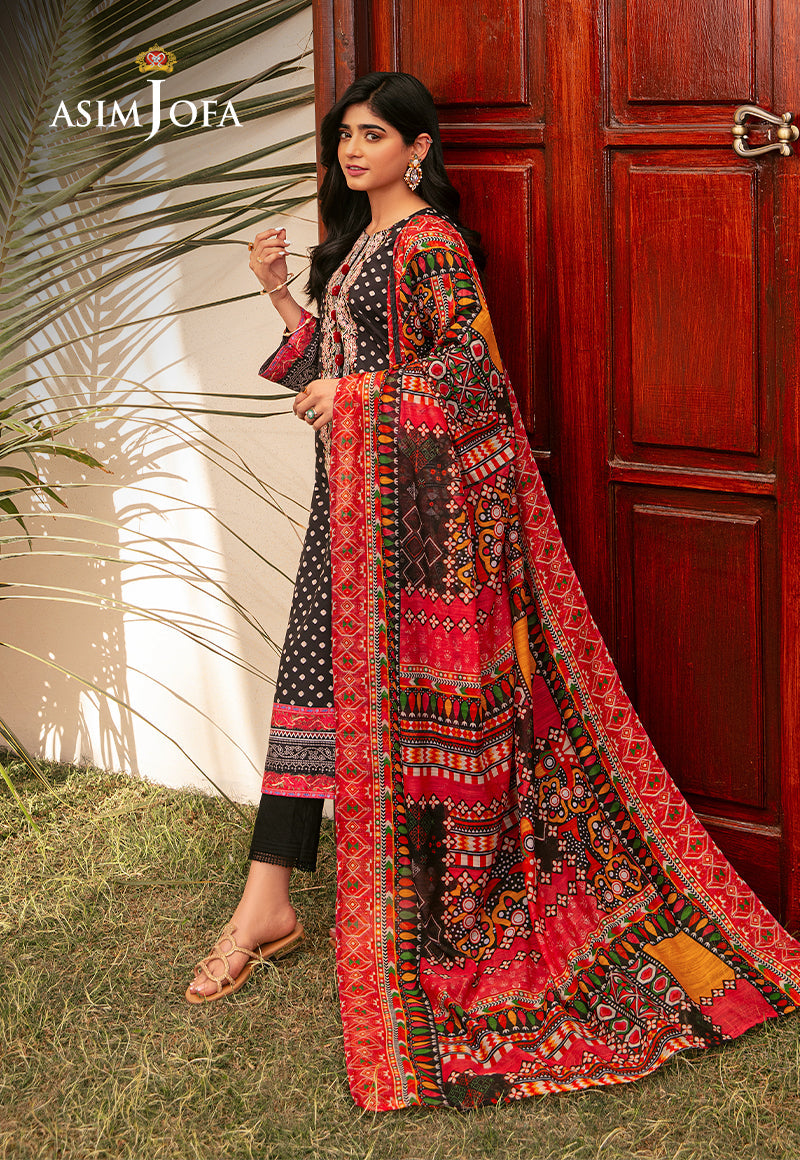 AJOD-24 EMBROIDERED SWISS LAWN 3 PCS