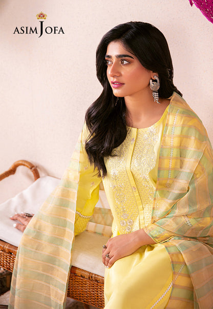 AJOD-23 EMBROIDERED INDIAN RAW SILK 3 PCS