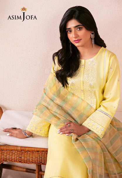 AJOD-23 EMBROIDERED INDIAN RAW SILK 3 PCS